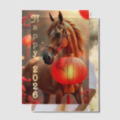 Pferdejahr 2026 pergament einladungen (Versatz (Ehepaar))