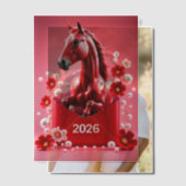 Pferdejahr 2026 pergament einladungen (Versatz (Ehepaar))