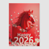 Pferdejahr 2026 pergament einladungen (Vorderseite)
