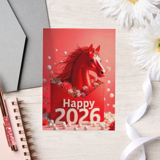 Pferdejahr 2026 pergament einladungen (Hochzeit)