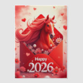 Pferdejahr 2026 pergament einladungen (Vorderseite)