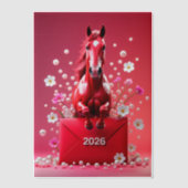 Pferdejahr 2026 pergament einladungen (Vorderseite)