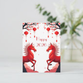 Pferdejahr 2026 postkarte (Stehend Vorderseite)