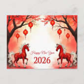 Pferdejahr 2026 postkarte (Vorderseite)
