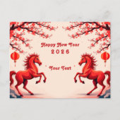 Pferdejahr 2026 postkarte (Vorderseite)