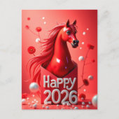 Pferdejahr 2026 postkarte (Vorderseite)
