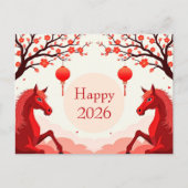 Pferdejahr 2026 postkarte (Vorderseite)