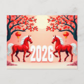 Pferdejahr 2026 postkarte (Vorderseite)