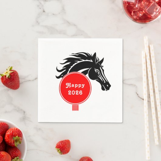 Pferdejahr 2026 serviette (Beispiel)
