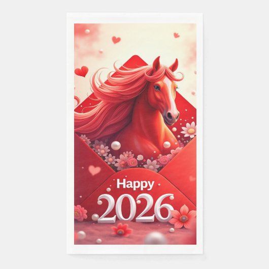 Pferdejahr 2026 serviette (Vorderseite)