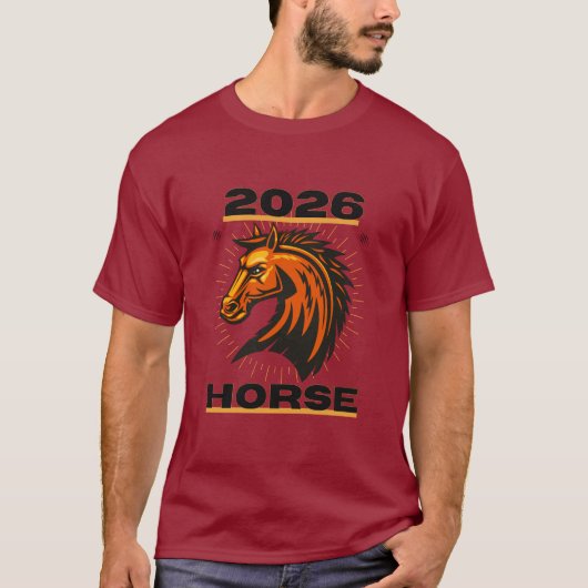 Pferdejahr 2026 T-Shirt (Vorderseite)