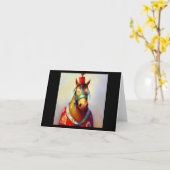 Pferdejahr 4 karte (Gelbe Blume)