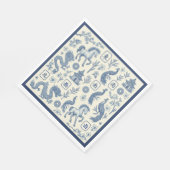Pferdejahr Mahjong Toile Servietten (Ecke)