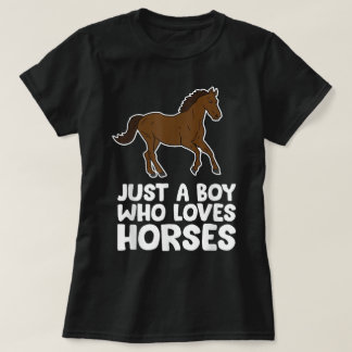 Pferdejunge, einfach ein Junge, der Pferde liebt T-Shirt