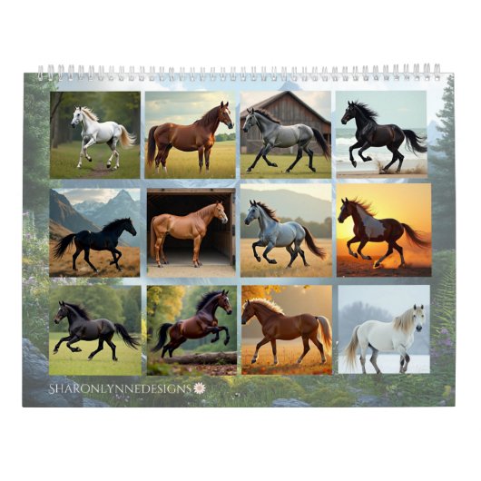 Pferdekalender, Jahr des Pferdes Kalender (Rückseite)