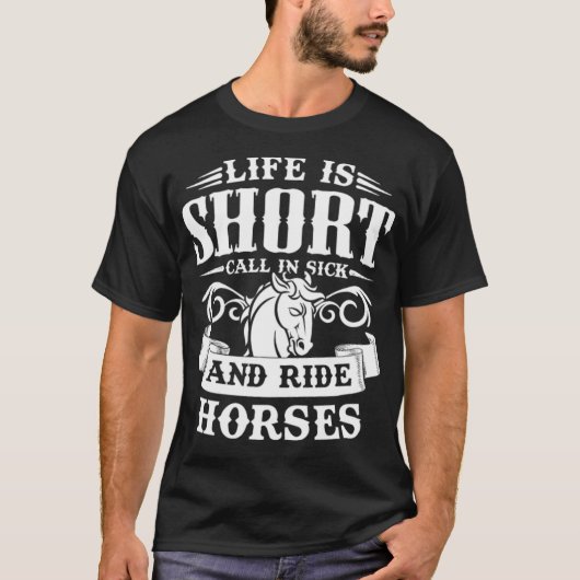 Pferdekalligraphie T-Shirt (Vorderseite)