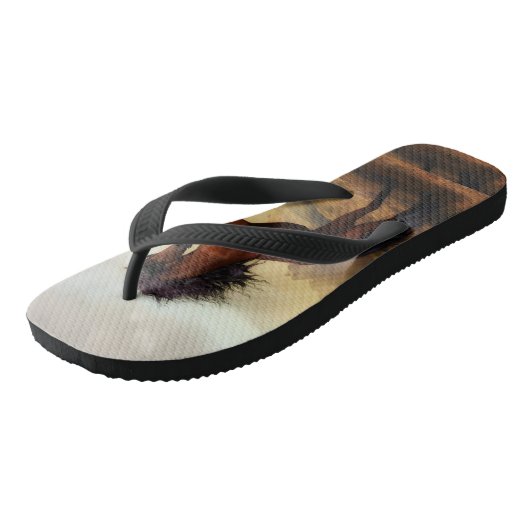 Pferdekämpfe Badesandalen (Schrägansicht)