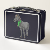 Pferdekarf Metall Brotdose (Vorderseite)