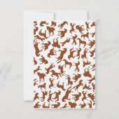 Pferdekarikaturen 1. Geburtstag Party Dankeskarte (Rückseite)