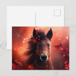 Pferdekarte 2 postkarte