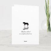 Pferdekarte Beileid Karte (Rückseite)