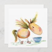 Pferdekarte, Geburtstagskarte für Pferdeliebhaber Feiertagskarte (Vorne/Hinten)