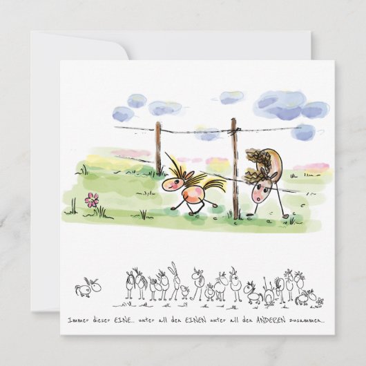 Pferdekarte – Grusskarte für Pferdeliebhaber Feiertagskarte (Vorderseite)