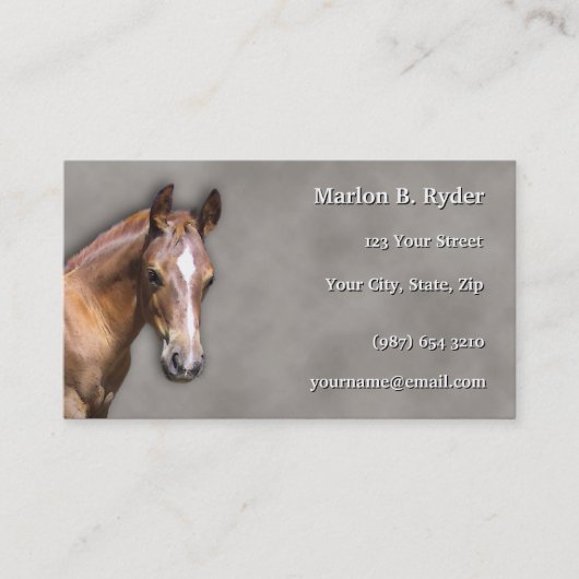 Pferdekarte Visitenkarte (Vorderseite)