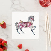 Pferdekarussell Papier Napkin Serviette (Beispiel)