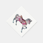Pferdekarussell Papier Napkin Serviette (Ecke)