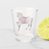 Pferdekarussell Schnapsglas (Rückseite)
