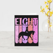 Pferdekinder 8. Geburtstag Reiten Karte (Gelbe Blume)