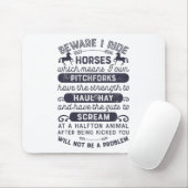 Pferdekinder Vorsicht bei der Fahrt Pferde Reitpfe Mousepad (Mit Mouse)