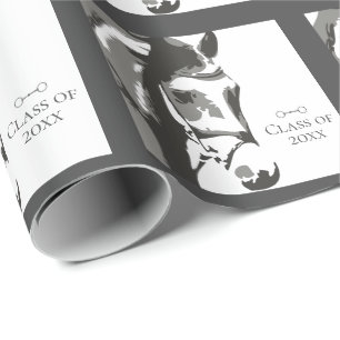 Pferdekizze, Snaffle Bit Gray Abschluss Class Geschenkpapier