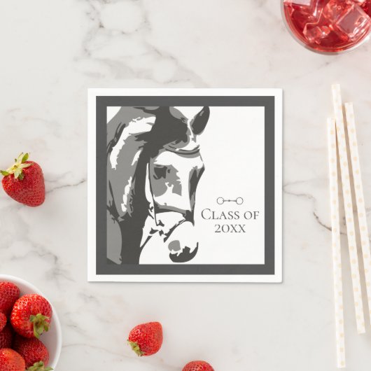 Pferdekizze, Snaffle Bit Gray Abschluss Class Serviette (Beispiel)