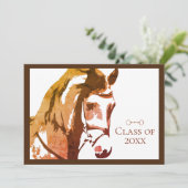 Pferdekizze und Schlangenbiss, brauner Abschluss Einladung (Stehend Vorderseite)