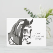 Pferdekizze und Schlangenbiss, grauer Abschluss Einladung (Stehend Vorderseite)