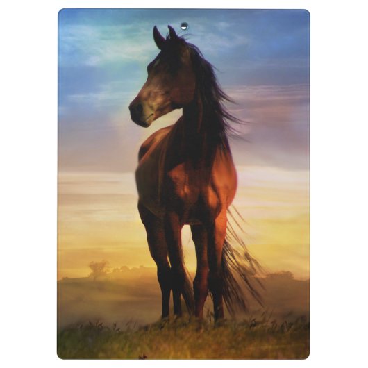 Pferdeklappe Klemmbrett (Rückseite)