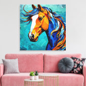 Pferdekleber Leinwanddruck (Insitu (Wohnzimmer))