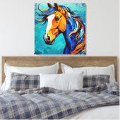 Pferdekleber Leinwanddruck (Insitu (Schlafzimmer))