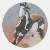 Pferdekleber Runder Aufkleber (Vorderseite)