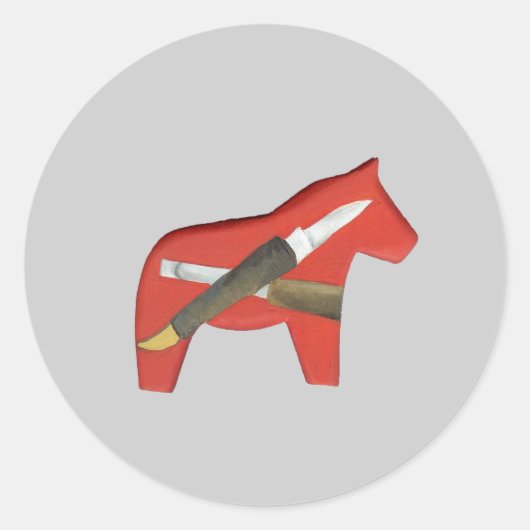 Pferdeklecker Runder Aufkleber (Vorderseite)