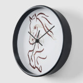 Pferdeklemme - zeichnend Linie Uhr (Winkel)