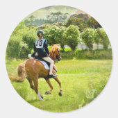 Pferdeklemmer Runder Aufkleber (Vorderseite)