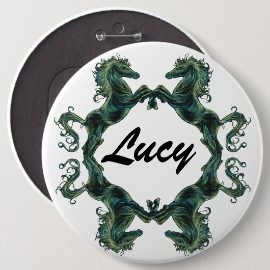 Pferdeknopf-Abzeichen Button (Vorne & Hinten)