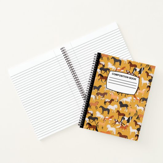 Pferdekomposition Notebook mit Wendeschleife Notizblock (Innenseite)