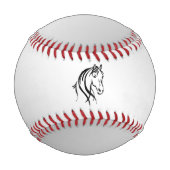 Pferdekopf auf Silber Baseball (Rückseite)