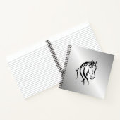 Pferdekopf auf Silber Notizblock (Innenseite)