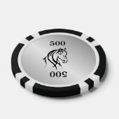 Pferdekopf auf Silber Pokerchips (Einzeln)