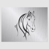 Pferdekopf auf Silber Seidenpapier (Vorderseite)